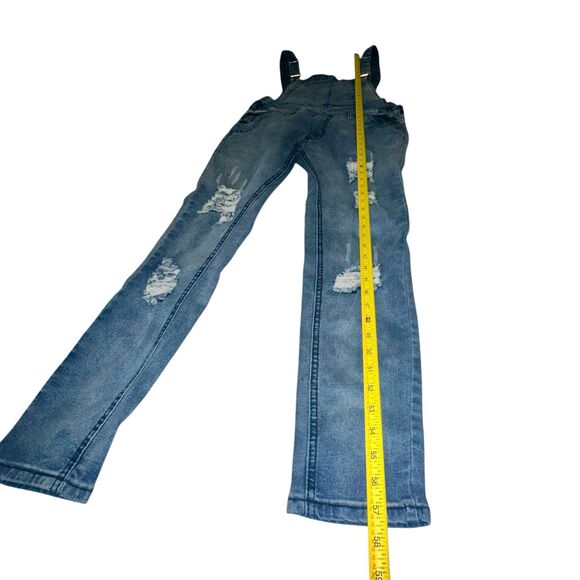 VULCANN Pants Mens 34” Medium Faded Blue Denim Overall Distressed - Picture 8 of 10